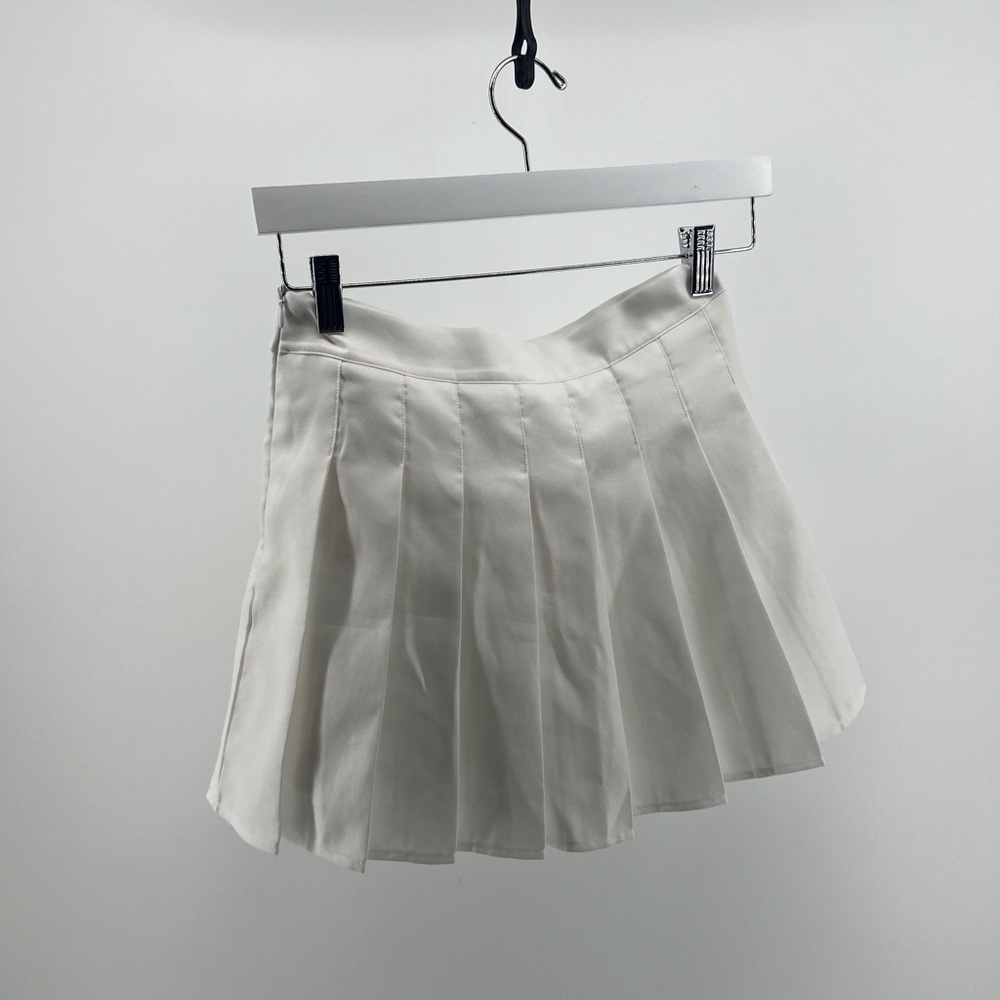 White Pleated Skirt
